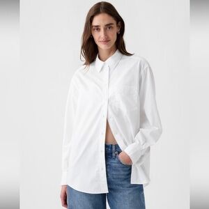 The Big Shirt Gap Classic white oversized blouse size women’s small TALL